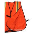 Günstige 100% Polyester Fluoreszierende Orange Reflektierende Construction Road Work Hallo Vis Sicherheitsweste